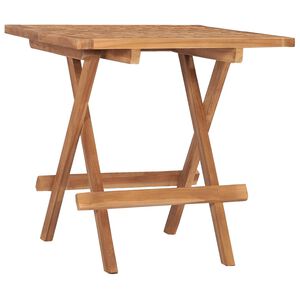 vidaXL Garden Table Natural Teak Solid Teak Wood 19.7x19.7x19.7 in