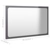 vidaXL Mirror High gloss gray Engineered wood, acrylic
