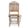 vidaXL Garden Chair Set of 2 Bamboo Solid bamboo Medium Foldable