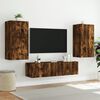 vidaXL TV Wall Unit Smoked Oak Engineered Wood Medium TV Wall Units