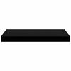 vidaXL Floating Wall Shelves 2 pcs Black 19.7"x9.1"x1.5" MDF