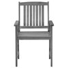 vidaXL Patio Chairs with Cushions 4 pcs Grey Solid Acacia Wood