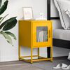 vidaXL Bedside Cabinet Mustard Yellow Cold-rolled Steel Medium