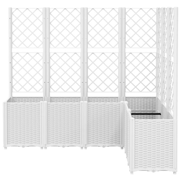 vidaXL Garden Planter White Polypropylene Large Modular Garden Planter