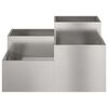 vidaXL Garden Planter Silver 100 x 100 x 48 cm Stainless steel