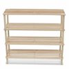 vidaXL Shoe Cabinet Set of 2 Natural Solid fir wood