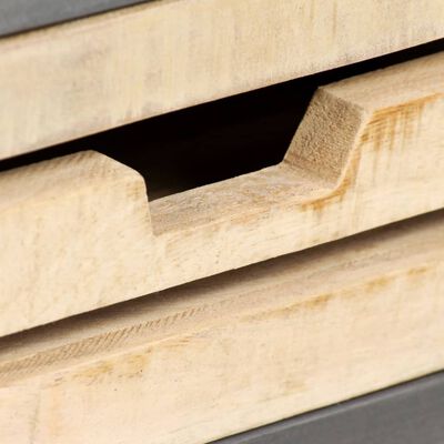 vidaXL Sideboard Solid Mango Wood and Steel 25.6"x13"x29.9"