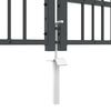 vidaXL Fence Gate with Spear Top Black 120.1"x 49.2" Powder-coated Steel