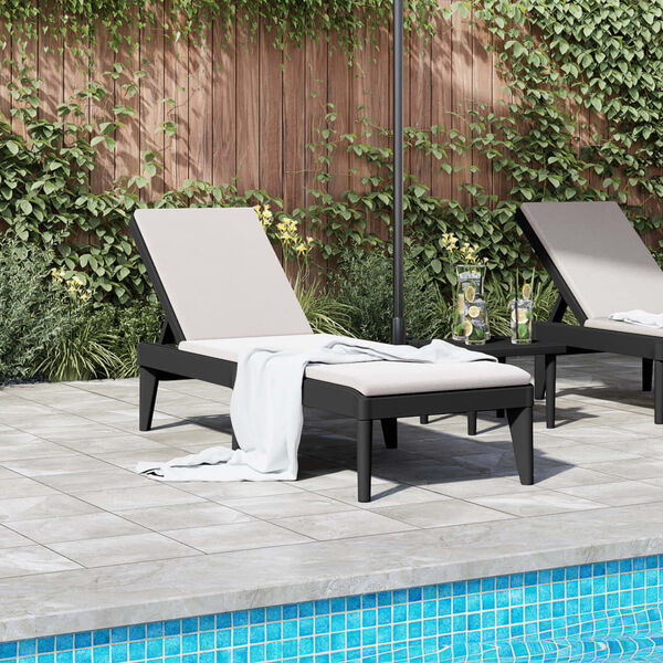 vidaXL Sun Lounger Anthracite 100% Polypropylene Standard