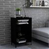 vidaXL Sideboard Black Engineered wood 22.4x13.8x35.4 in Sideboard