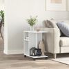 vidaXL Side Table White Engineered wood Small Side Table Rectangular