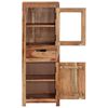 vidaXL Highboard Light brown Solid acacia wood, glass Rustic Highboard