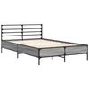 vidaXL Bed Frame Gray sonoma Engineered wood, metal 53.1x74.8 in Double