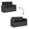 vidaXL Garden Sofa Set Black