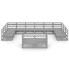 vidaXL Garden Lounge Set Grey Solid pinewood Large Modular