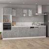 vidaXL Hanging Glass Cabinet Concrete gray Engineered wood Medium