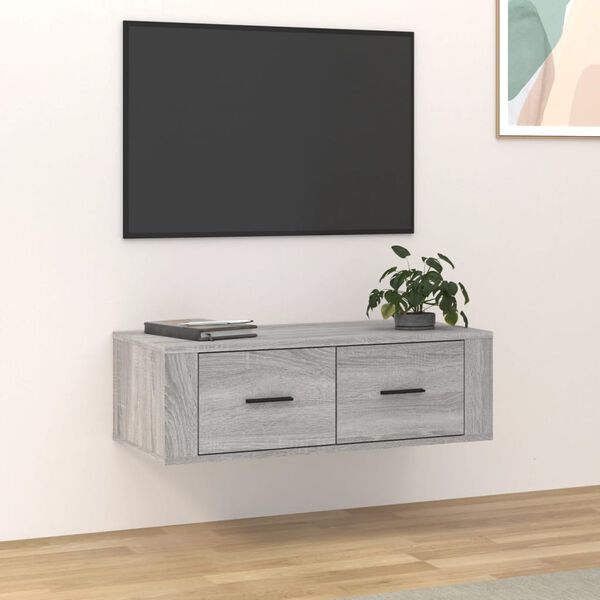 vidaXL TV Cabinet Gray Sonoma Engineered Wood Medium TV Cabinet