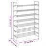 vidaXL Shoe Rack Black Metal and Plastic Large Shoe Rack Rectangular