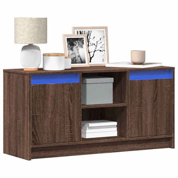 vidaXL TV Cabinet Brown Oak Engineered Wood Medium TV Cabinet