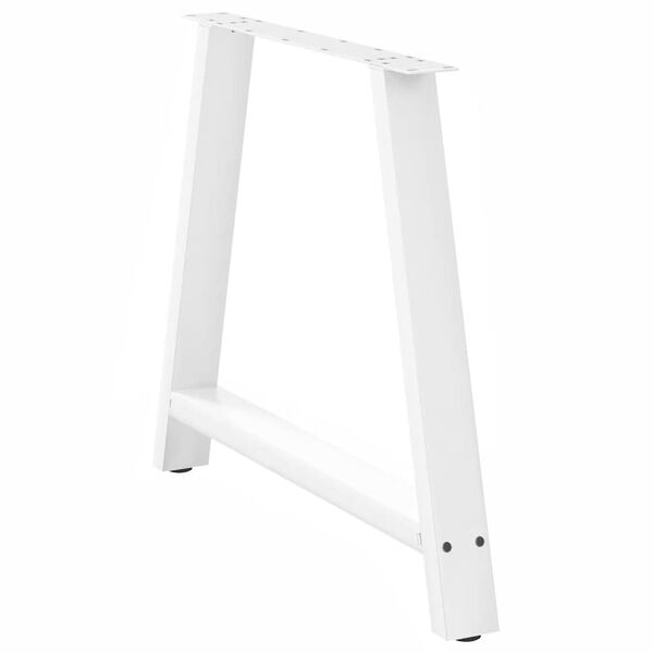 vidaXL Coffee Table Leg White Powder-coated steel Large Adjustable Feet