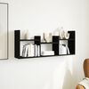 vidaXL Wall Cabinet Black Engineered wood 39.4x7.1x15.7 in Wall Cabinet