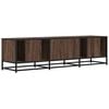 vidaXL TV Cabinet Brown Oak Engineered Wood, Metal Medium TV Cabinet