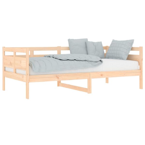 vidaXL Day Bed Natural Solid pine wood, Plywood Single