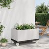 vidaXL Garden Planter White Polypropylene Large Portable