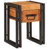 vidaXL End Table 11.81 x 11.81 x 15.75 in Solid Acacia Wood