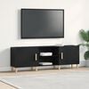 vidaXL TV Cabinet Black Oak 150 x 30 x 50 cm Engineered Wood