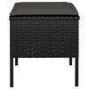 vidaXL Garden Footstool Set of 4 Black Poly Rattan Small Modular