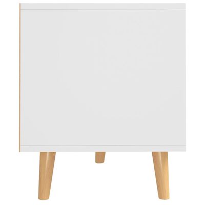 vidaXL TV Stand White and Sonoma Oak 35.4"x15.7"x19.1" Engineered Wood