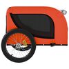 vidaXL Pet Bike Trailer Orange and Black Oxford Fabric, Iron, PVC