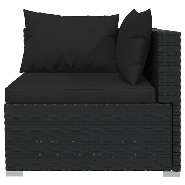 vidaXL Garden Lounge Set Black