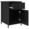 vidaXL Bedside Cabinet 2 pcs Black Oak 15.75 x 16.54 x 23.62 in