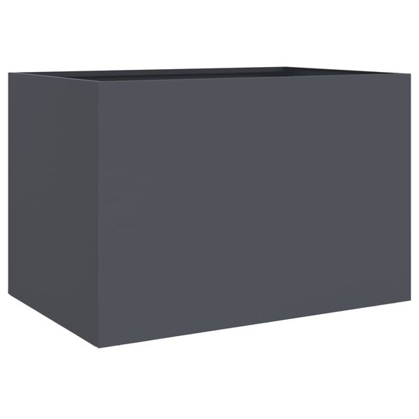 vidaXL Planter Anthracite Cold-rolled steel Medium Decorative Inlays