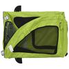 vidaXL Pet Bike Trailer Green Oxford Fabric, Iron, PVC Small Collapsible