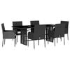 vidaXL Garden Dining Set Grey, Dark Grey