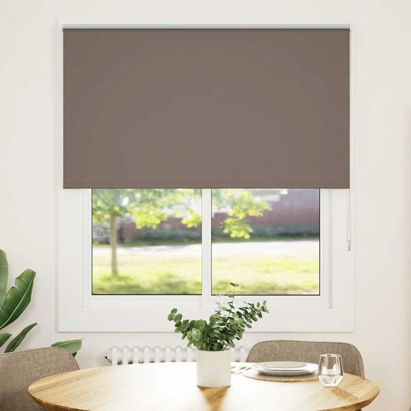 vidaXL Roller Blind Coffee 100% polyester 51.2x59.1 in