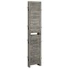vidaXL 5-Panel Room Divider Grey 70.5x65.4" Solid Wood