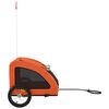 vidaXL Pet Bike Trailer Orange Oxford fabric and Iron Medium Collapsible