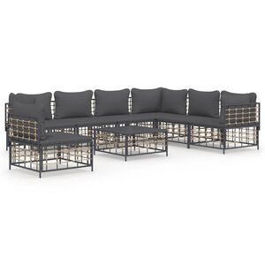 vidaXL Garden Lounge Set Anthracite