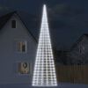 vidaXL LED Christmas Tree on Flagpole 3000 LEDs Cold White 315"