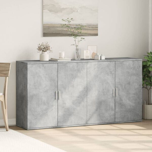 vidaXL Sideboard Concrete Grey Engineered Wood Medium Sideboard