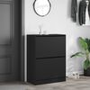 vidaXL Shoe Cabinet Black Engineered wood Tall Shoe Cabinet