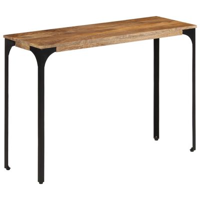 vidaXL Console Table Brown 43.3"x13.8"x29.9" Solid Wood Mango and Iron