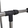 vidaXL Clothes Rack Set of 2 Black, Silver Stainless Steel, PP Plastic
