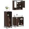 vidaXL Bathroom Furniture Set Brown Oak Engineered wood, Metal, Glass