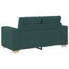 vidaXL Sofa 3 pcs Dark Green Linen-blend Fabric