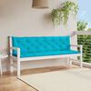 vidaXL Garden Bench Cushion Set of 2 Turquoise 100% polyester